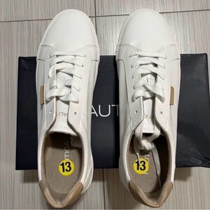 Nautica Creede 2 White Tan Sneakers Men’s 13 NEW IN BOX